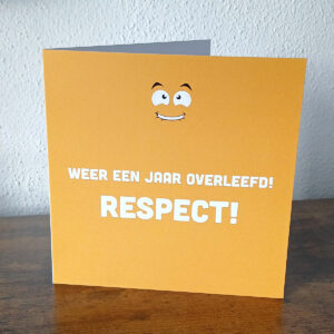 Voorkant Wenskaart Respect